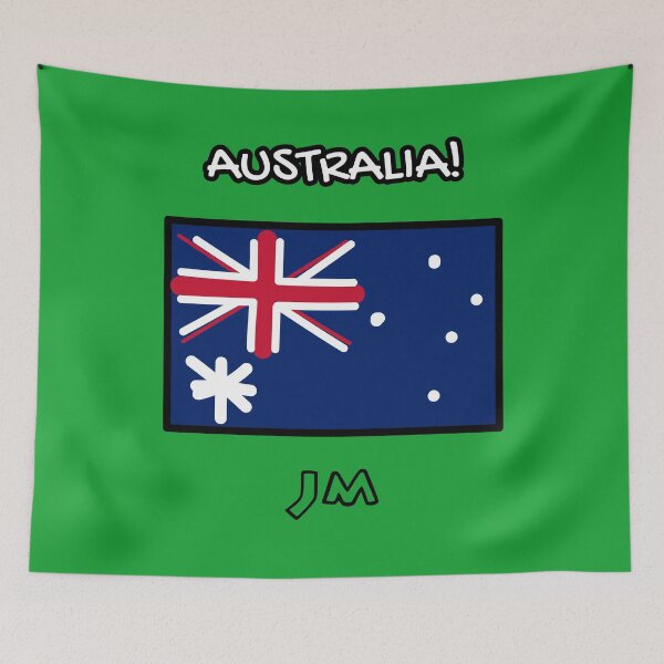 Item preview, Australia Flag Drawn Green designed and sold by jesumedina.
