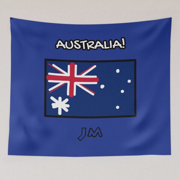 Item preview, Australia Flag Drawn Blue designed and sold by jesumedina.