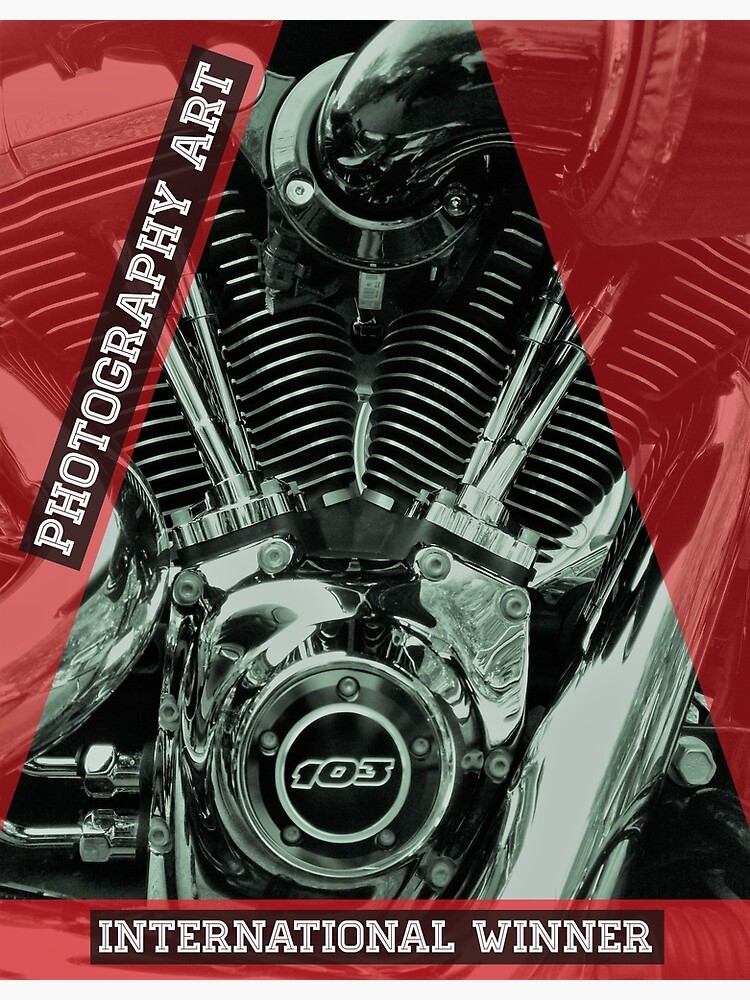 "Motorbike Engine Graphic Design" Poster for Sale by NicoladiSvevia Redbubble