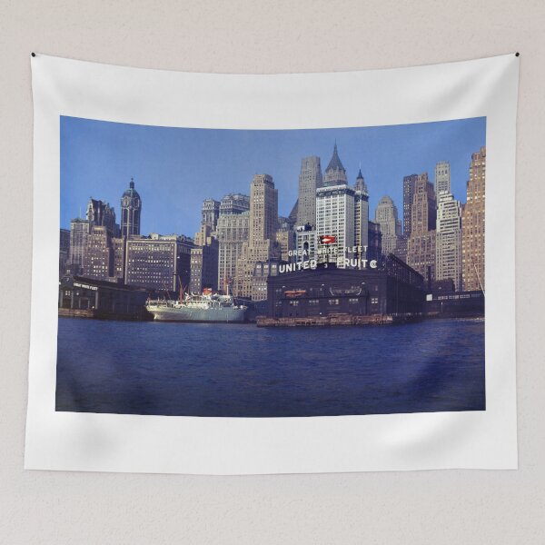 Item preview, Skyline at Pier 3 in Manhattan, 1950s designed and sold by Wernher Krutein.