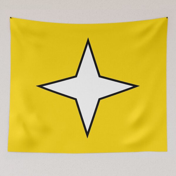 Item preview, White diamond 4 point star on yellow designed and sold by Greenwood2112.
