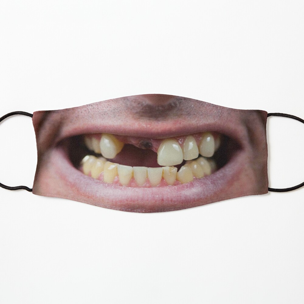 Funny Missing Teeth men smile for smiling face Mask Funny Missing Teeth men smile for smiling face Mask