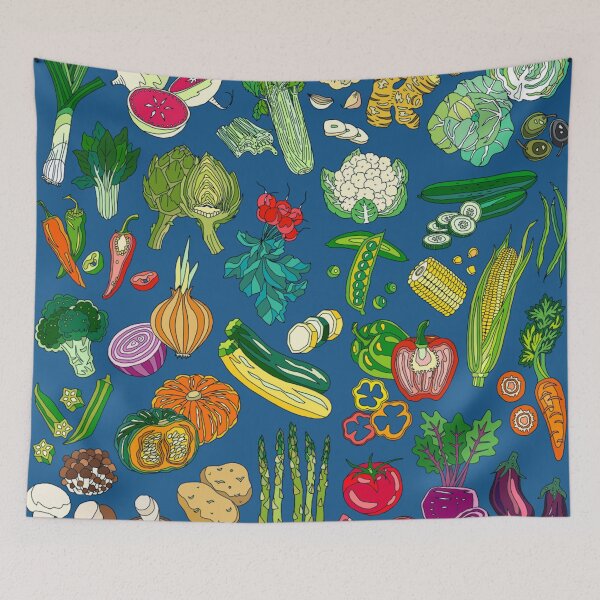 Item preview, Get Veggies in Blue designed and sold by m-lapino.