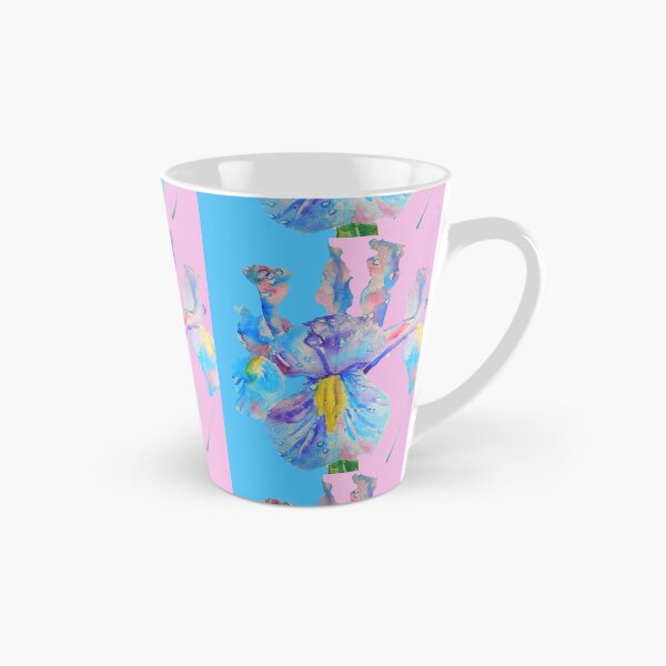 Item preview, Iris Watercolor Painting - Blue with Raindrops - on Pink and Blue designed and sold by Sarah  Rajkotwala.