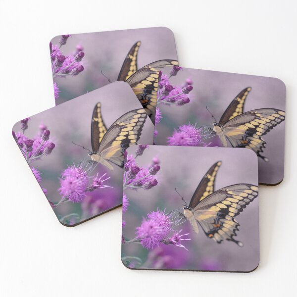 Item preview, Beautiful Butterfly Pollinating a Purple Flower designed and sold by EarthArtDesigns.