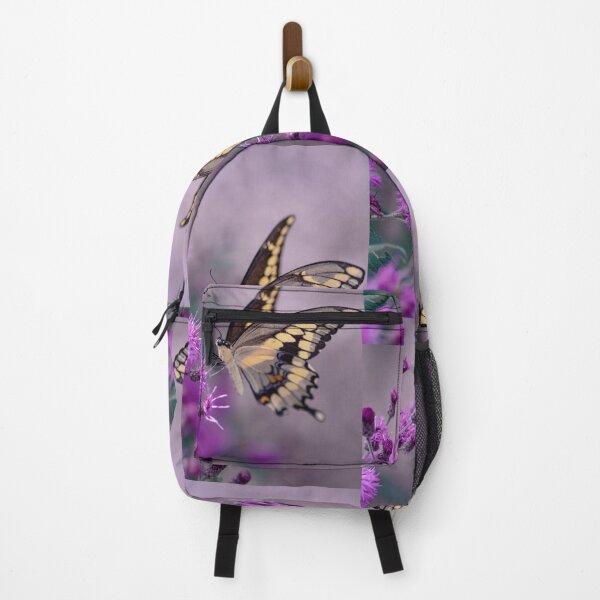 Item preview, Beautiful Butterfly Pollinating a Purple Flower designed and sold by EarthArtDesigns.