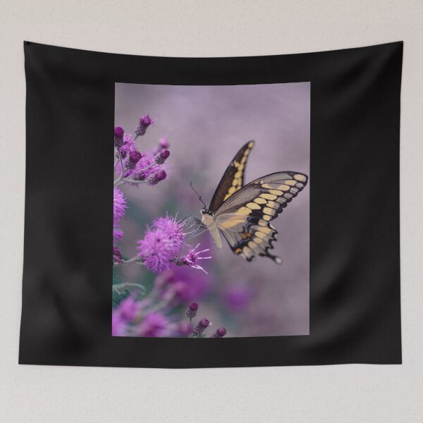 Item preview, Beautiful Butterfly Pollinating a Purple Flower designed and sold by EarthArtDesigns.