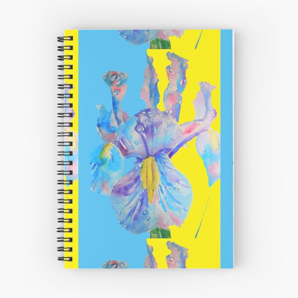 Item preview, Iris Watercolor Painting - Yellow and Blue designed and sold by Sarah  Rajkotwala.
