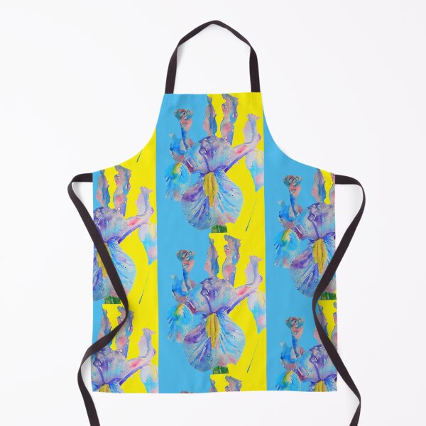 Item preview, Iris Watercolor Painting - Yellow and Blue designed and sold by Sarah  Rajkotwala.