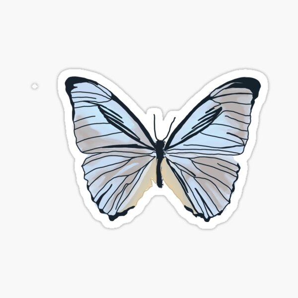 Light Blue Morpho Butterfly Sticker