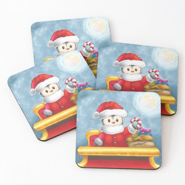 Item preview, Cute Christmas Penguin in Santa's sleigh designed and sold by Artz-by-Karlene.