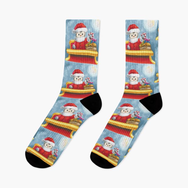 Item preview, Cute Christmas Penguin in Santa's sleigh designed and sold by Artz-by-Karlene.