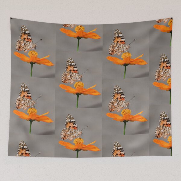 Item preview, Orange Flower With Pretty Butterfly designed and sold by EarthArtDesigns.