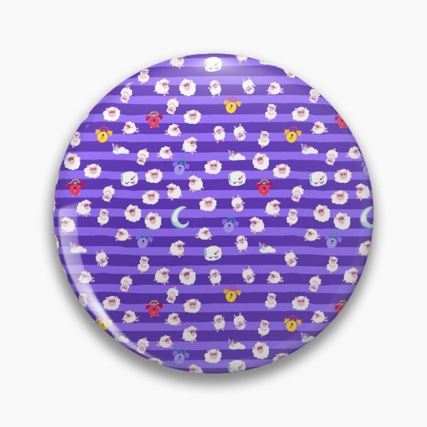 Item preview, Striped Purple Sleepy Kawaii Sheep, Children's Cute Animals Cartoon Illustration Black, Blue/Teal designed and sold by lindskacy.