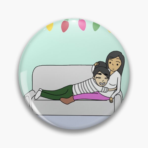 Item preview, Snuggle | Lesbian Couple Cuddling | LGBTQ Christmas designed and sold by Sesame But Different.