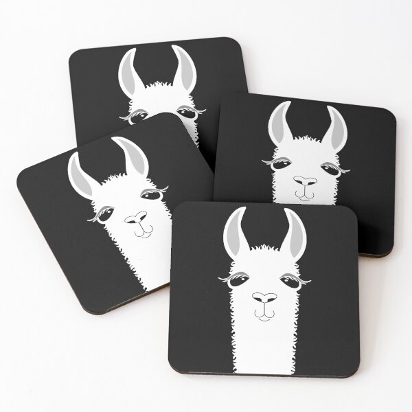 Item preview, LLAMA PORTRAIT ON CLASSIC BLACK designed and sold by Jean Gregory Evans.