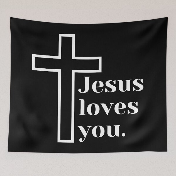 Item preview, Jesus Loves You Quote With Cross designed and sold by Gabriella Flores.