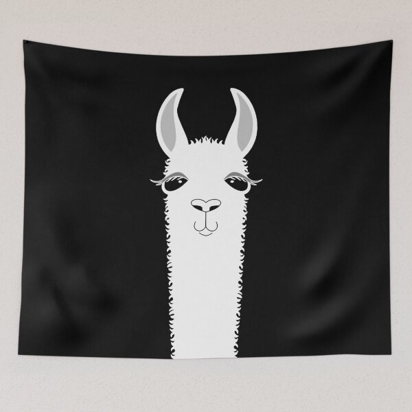 Item preview, LLAMA PORTRAIT ON CLASSIC BLACK designed and sold by Jean Gregory Evans.