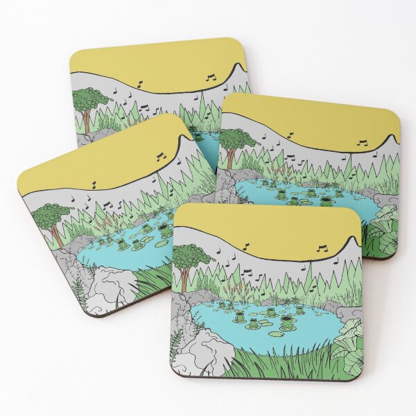Item preview, Frog Choir Singing Together at Sunset designed and sold by Otter-Grotto.