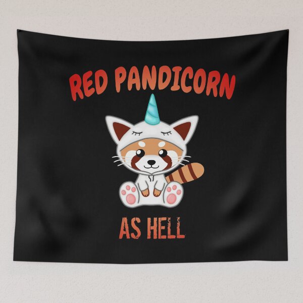 Item preview, Red Pandicorn as Hell designed and sold by Cute  Pawz.