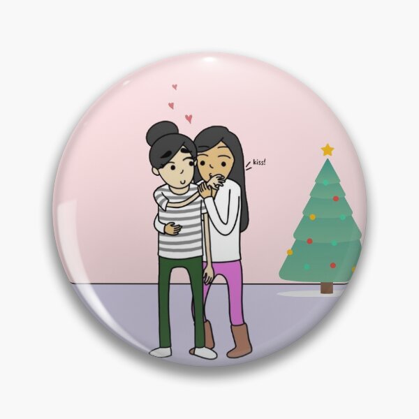 Item preview, Kiss Me | Cute Lesbian Couple | LGBTQ Relationship designed and sold by Sesame But Different.