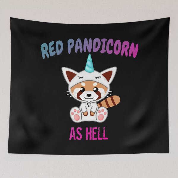 Item preview, Red Pandicorn as Hell designed and sold by Cute  Pawz.