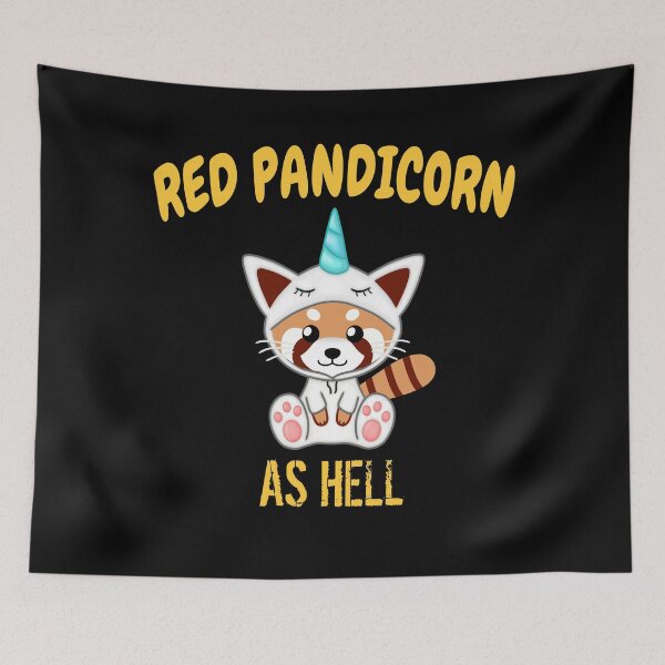 Item preview, Red Pandicorn as Hell designed and sold by Cute  Pawz.