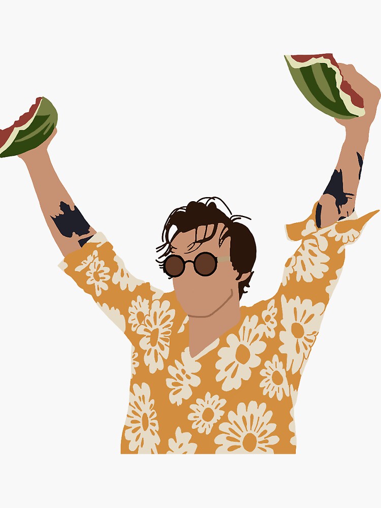 Harry Styles Watermelon Sugar Sticker By Art By Avery Redbubble 4698