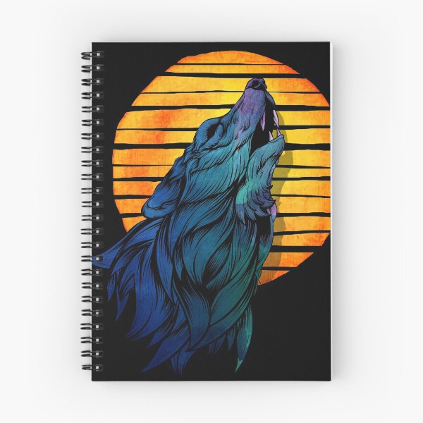 Item preview, Howling Wolf Retro Sunset Vintage Art Design Wolves designed and sold by NomYen ..