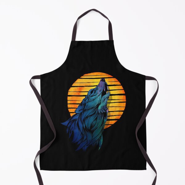 Item preview, Howling Wolf Retro Sunset Vintage Art Design Wolves designed and sold by NomYen ..