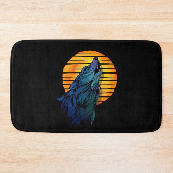 Item preview, Howling Wolf Retro Sunset Vintage Art Design Wolves designed and sold by NomYen ..