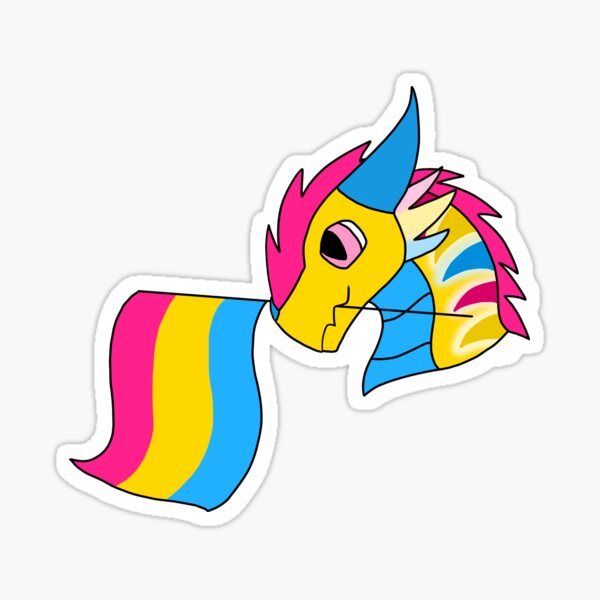 Pansexual Pride Dragon [version 1] Sticker For Sale By Dragonstar87