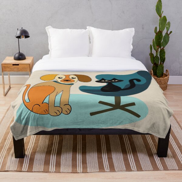 Item preview, Midcentury Pup and Kitty designed and sold by ZenHenna.