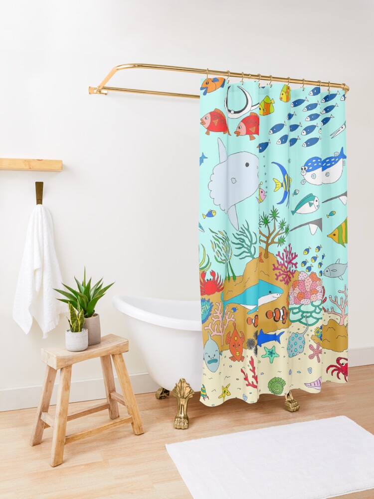 Alternate view of Oceanarium Shower Curtain