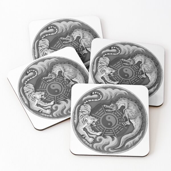 Item preview, Yin Yang Martial Art Dragon Tiger Design designed and sold by NomYen ..