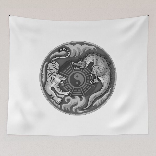 Item preview, Yin Yang Martial Art Dragon Tiger Design designed and sold by NomYen ..