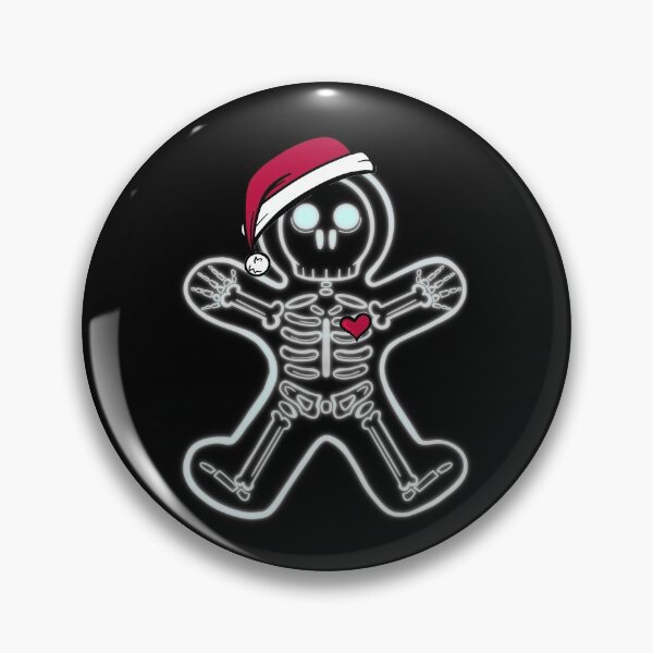 Item preview, Christmas Gingerbread Man X-Ray Cookie Skeleton Wearing A Santa Hat designed and sold by JessieJune.