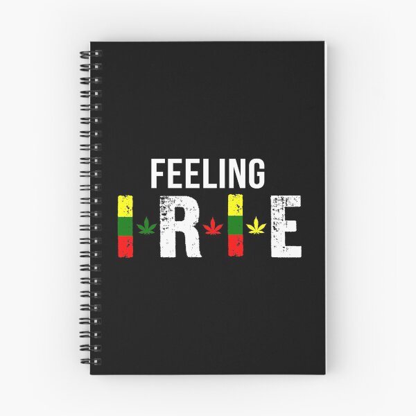 Item preview, Feeling Irie Jamaican Patois Slang With Weed Leaf in Rasta Colors designed and sold by RastaColors.