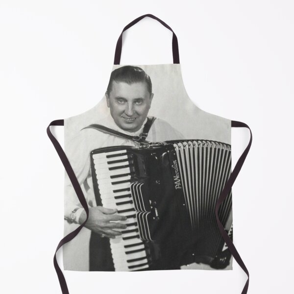 Item preview, Frank Yankovic with accordion B&W designed and sold by gameshowfan2001.