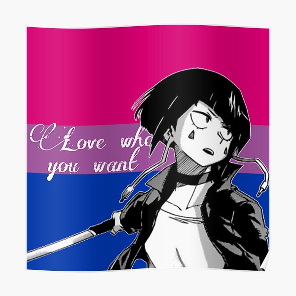 My Hero Academia Jirou Kyoka Bisexual Pride Flag Poster By Queerwriter Redbubble 7233