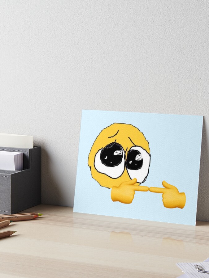 Sad cursed emoji Art Board Print for Sale by jenmish