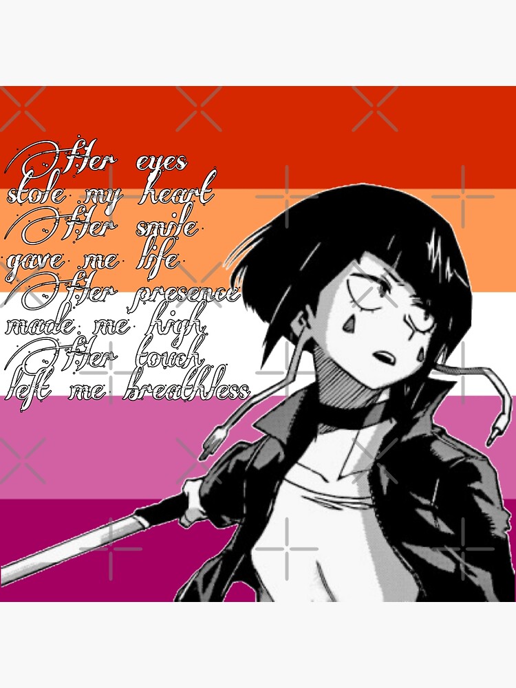My Hero Academia Jirou Kyoka Lesbian Pride Flag Poster By Queerwriter Redbubble