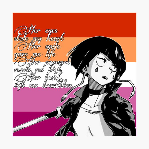 My Hero Academia Jirou Kyoka Lesbian Pride Flag Photographic Print By Queerwriter Redbubble 7080