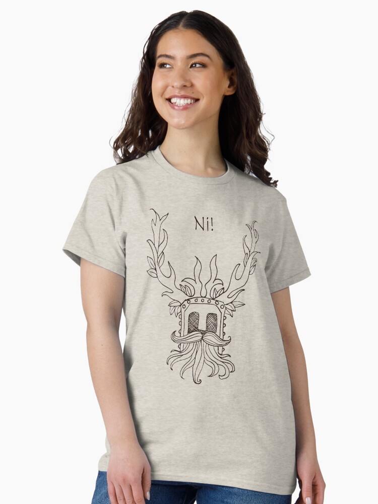 Thumbnail 2 of 7, Classic T-Shirt, Holy Grail Knights who say Ni! designed and sold by tinaschofield.