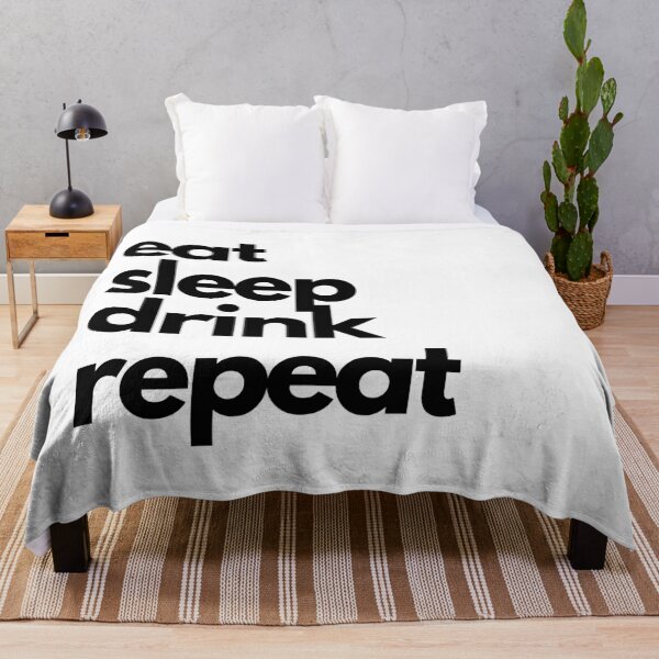 Item preview, Eat Sleep Drink Repeat for Alcoholic Art Print designed and sold by BleeArtwork.