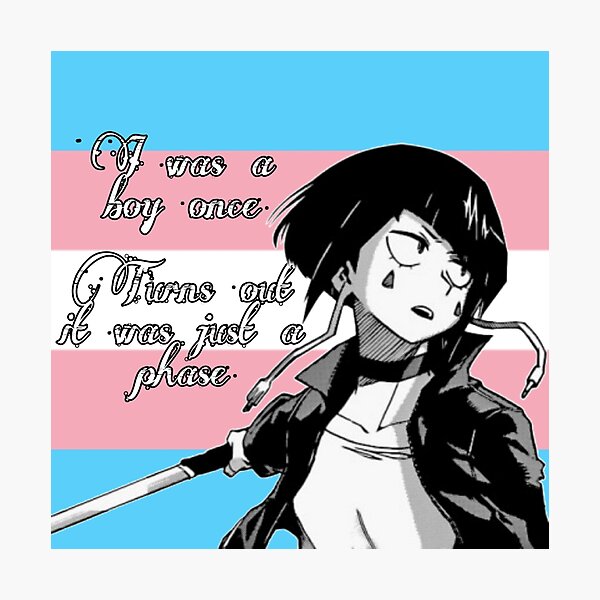 My Hero Academia Jirou Kyoka Transgender Pride Flag Photographic Print By Queerwriter Redbubble 5632