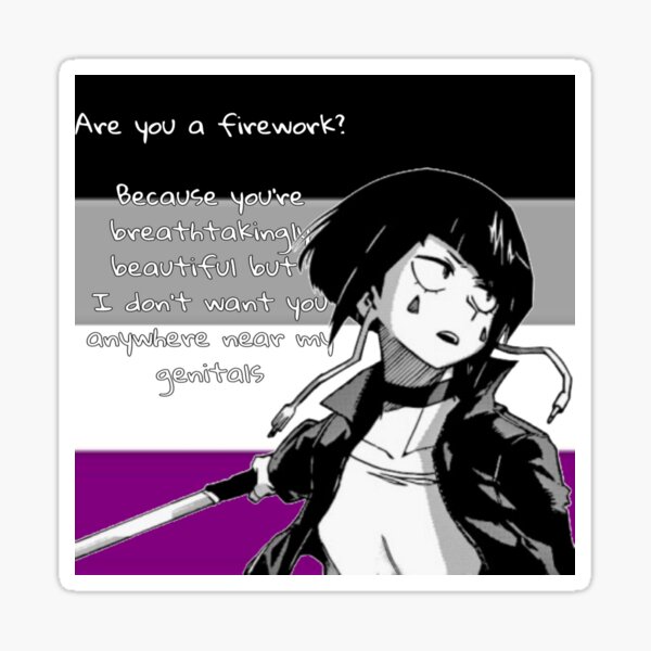 My Hero Academia Jirou Kyoka Asexual Pride Flag Sticker For Sale By Queerwriter Redbubble 5054