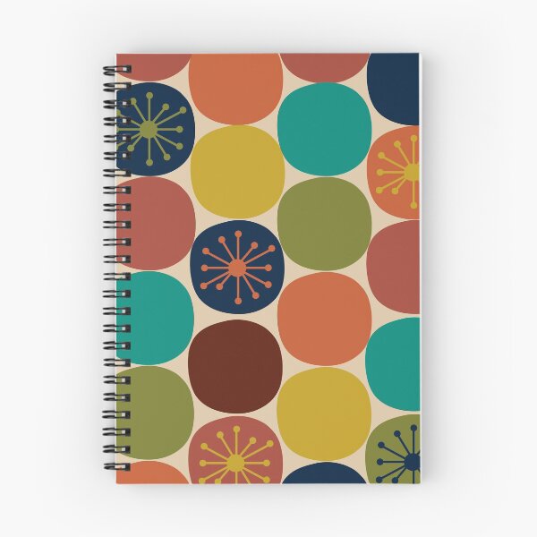 Item preview, Atomic Age Retro Dots - Midcentury Modern Pattern in Mid Mod Turquoise, Olive Green, Mustard, Orange, Blue, and Beige designed and sold by kierkegaard.