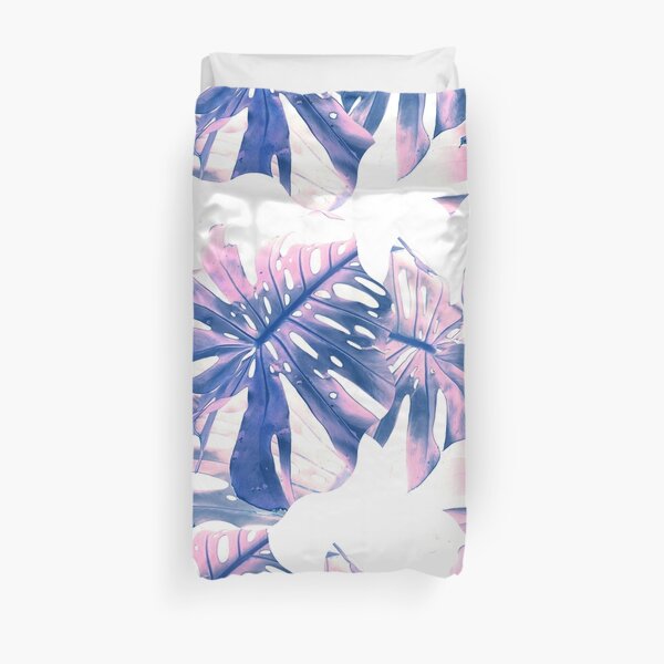 # Pinky purple plant leaves Duvet Cover