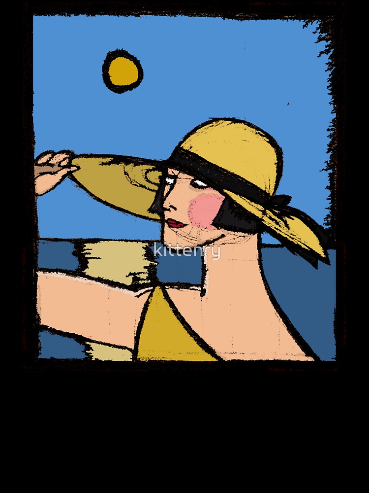 Thumbnail 7 of 7, Oversized T-Shirt, Adaptation of Marty's "Sur la Digue" designed and sold by kittenry.